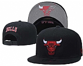 Bulls Team Logo Black Adjustable Hat GS,baseball caps,new era cap wholesale,wholesale hats